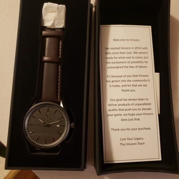Men's Vincero Watch Brown Leather - Picture 2 of 2